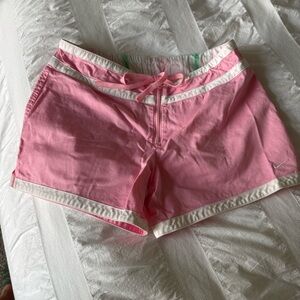 Nike Women's Pink and White Athletic Shorts size small